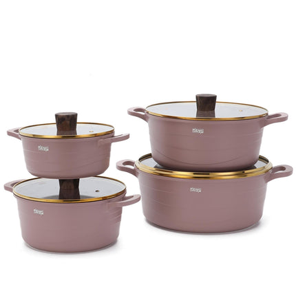 DSP 16 Pieces Set Die-Casting Non-Stick Aluminum Casserole with Apron, Spatulas & Gloves