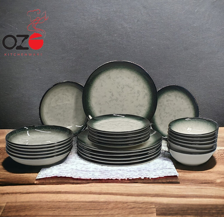 OZO 24 Pcs Porcelain Dinner Set - Made in Turkey