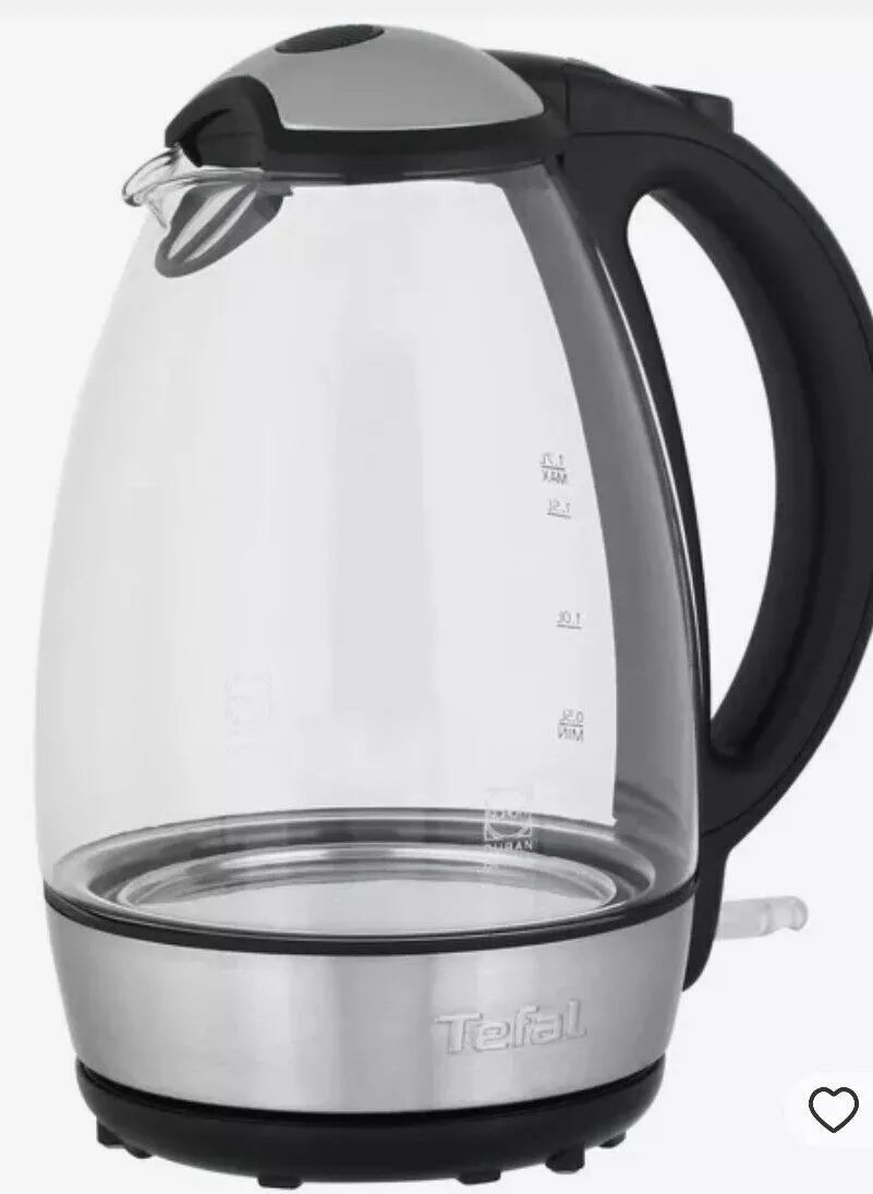 Tefal KI7208UK Jug Kettle Glass Vision 1.5L Rapid Boil Function 3000W Clear (بدون فلتر)