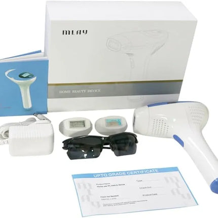 جهاز إزالة الشعر MLAY T3 IPL للنساء، جهاز إزالة الشعر الدائم باللون الأبيض