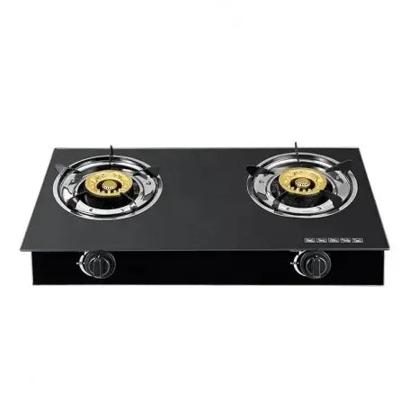 SPJ TT-GLX2003 Double Burner Gas Stove, made of tempered glass, with high heat resistance