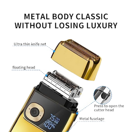 DSP Electric 2 in 1 Double Razor Bald Shavers for Men with Precision Trimmer, 3 Speed, LED Digital Display 60111