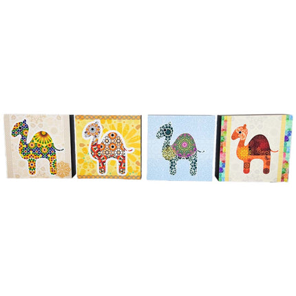 Home Center 4-Piece Square Canvas Art Collection