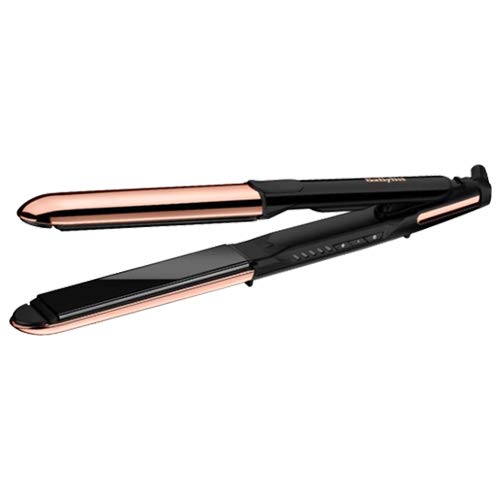 BaByliss Straightener, 28mm Titanium Plates For Efficient Styling, 5 Temperature Settings For Versatility With Fast Heat-up Time, Lightweight And Ergonomic Design With Shiny Results, ST482SDE (Gold)