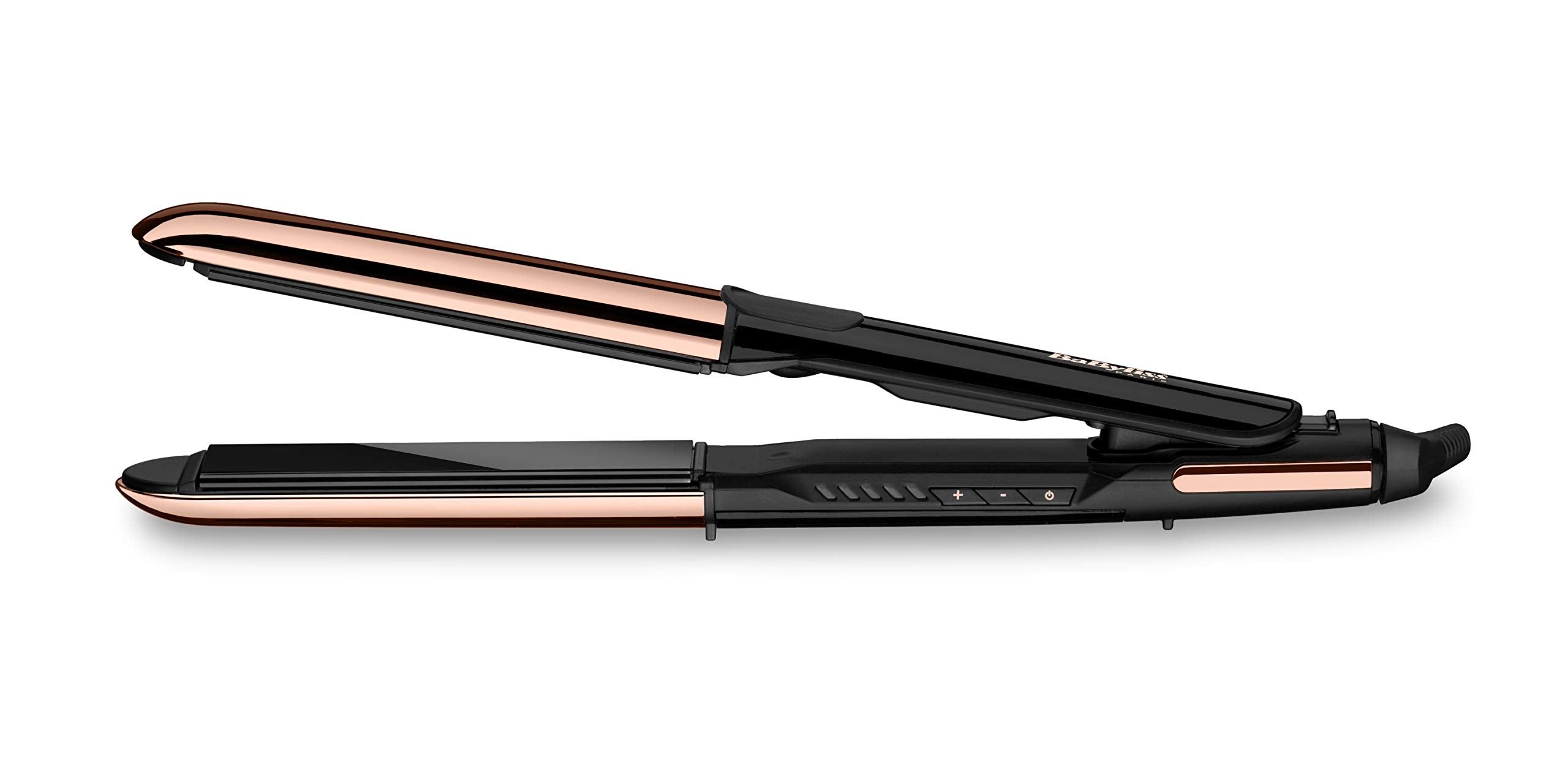 BaByliss Straightener, 28mm Titanium Plates For Efficient Styling, 5 Temperature Settings For Versatility With Fast Heat-up Time, Lightweight And Ergonomic Design With Shiny Results, ST482SDE (Gold)