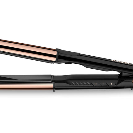 BaByliss Straightener, 28mm Titanium Plates For Efficient Styling, 5 Temperature Settings For Versatility With Fast Heat-up Time, Lightweight And Ergonomic Design With Shiny Results, ST482SDE (Gold)