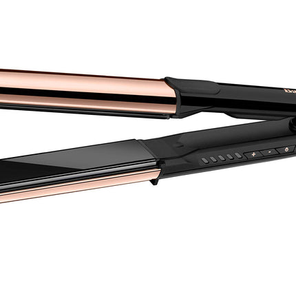 BaByliss Straightener, 28mm Titanium Plates For Efficient Styling, 5 Temperature Settings For Versatility With Fast Heat-up Time, Lightweight And Ergonomic Design With Shiny Results, ST482SDE (Gold)