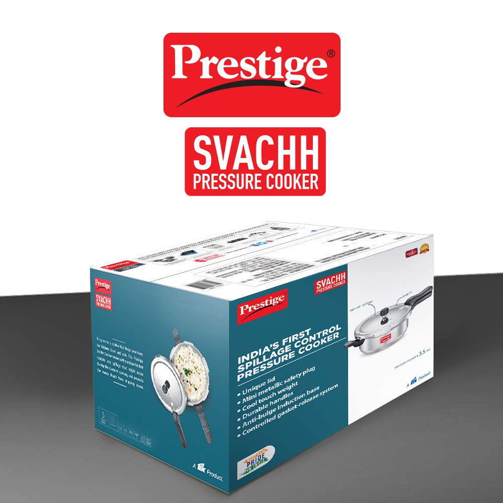 Prestige Svachh Pressure Cooker 3.5 Liter Junior Deep pan