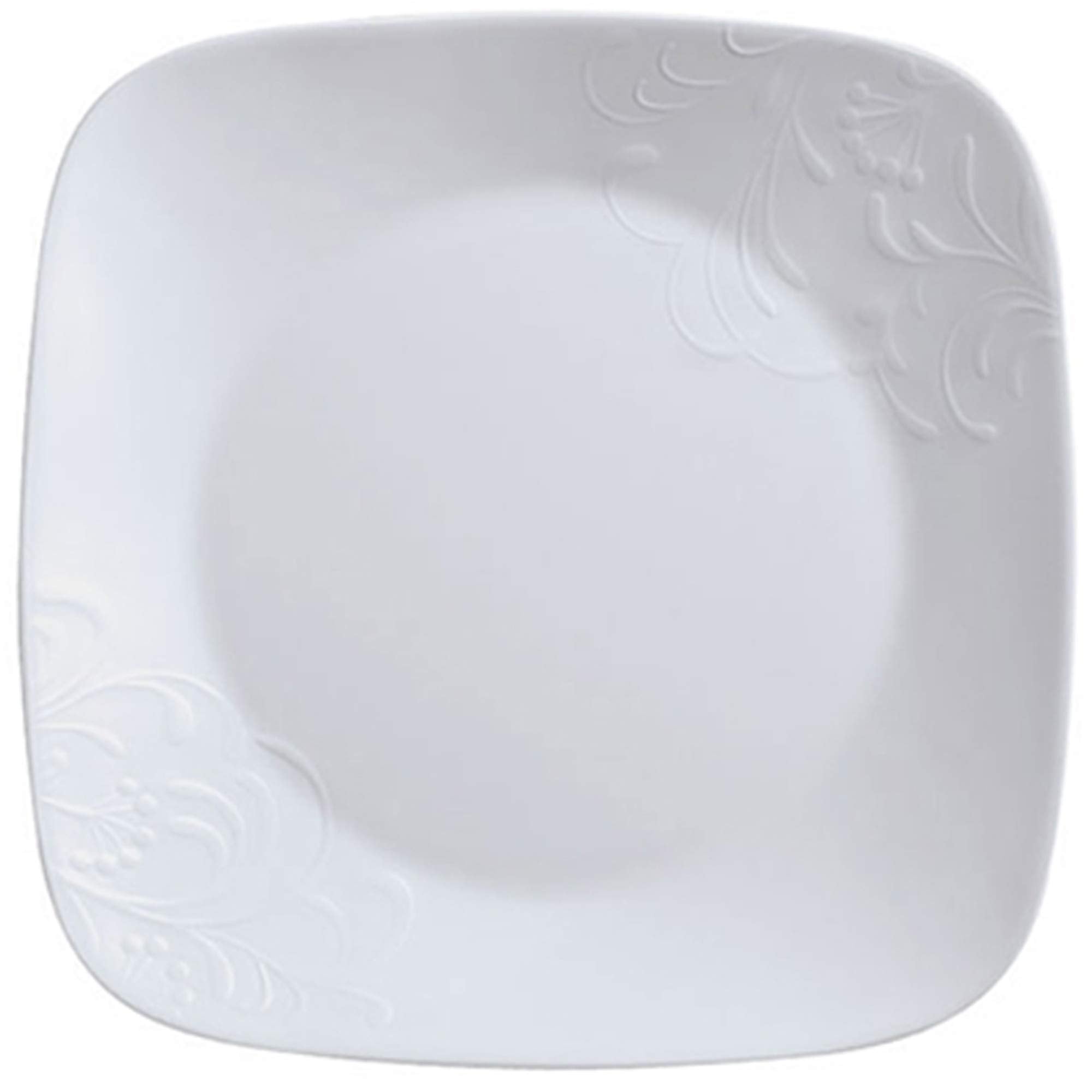 Corelle 3271Aa 18 Pieces Vitrelle Cherish Embossed Dinnerware Set, White, H 28.4 X W 29.4 D 17.2 Cm