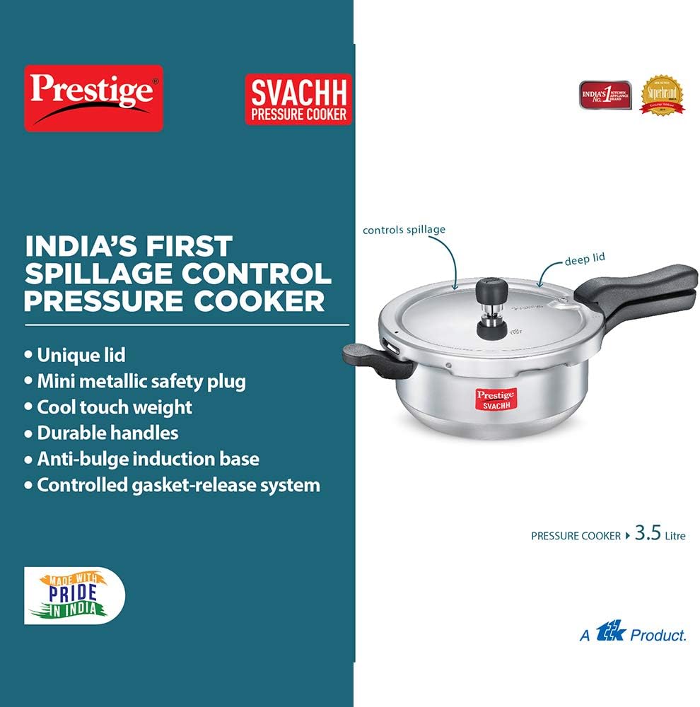 Prestige Svachh Pressure Cooker 3.5 Liter Junior Deep pan