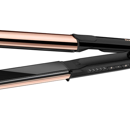 BaByliss Straightener, 28mm Titanium Plates For Efficient Styling, 5 Temperature Settings For Versatility With Fast Heat-up Time, Lightweight And Ergonomic Design With Shiny Results, ST482SDE (Gold)