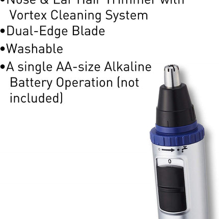 ماكينة تشذيب شعر الأنف والأذن والوجه Er-Gn30 من باناسونيك للاستخدام الجاف والرطب