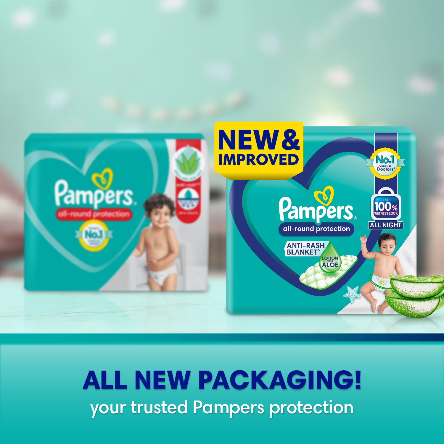 Pampers Pants with Aloe Vera, X- Large, 12-17 kg, Piece of 136