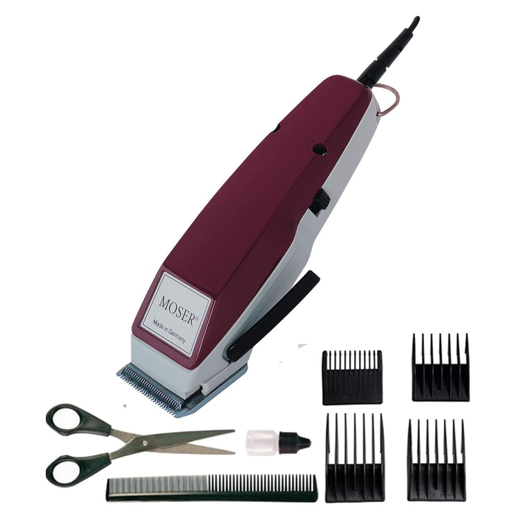 Moser 1400-0378, Professional Corded Hair Clipper, Burgandy Set (Pack Of 1)