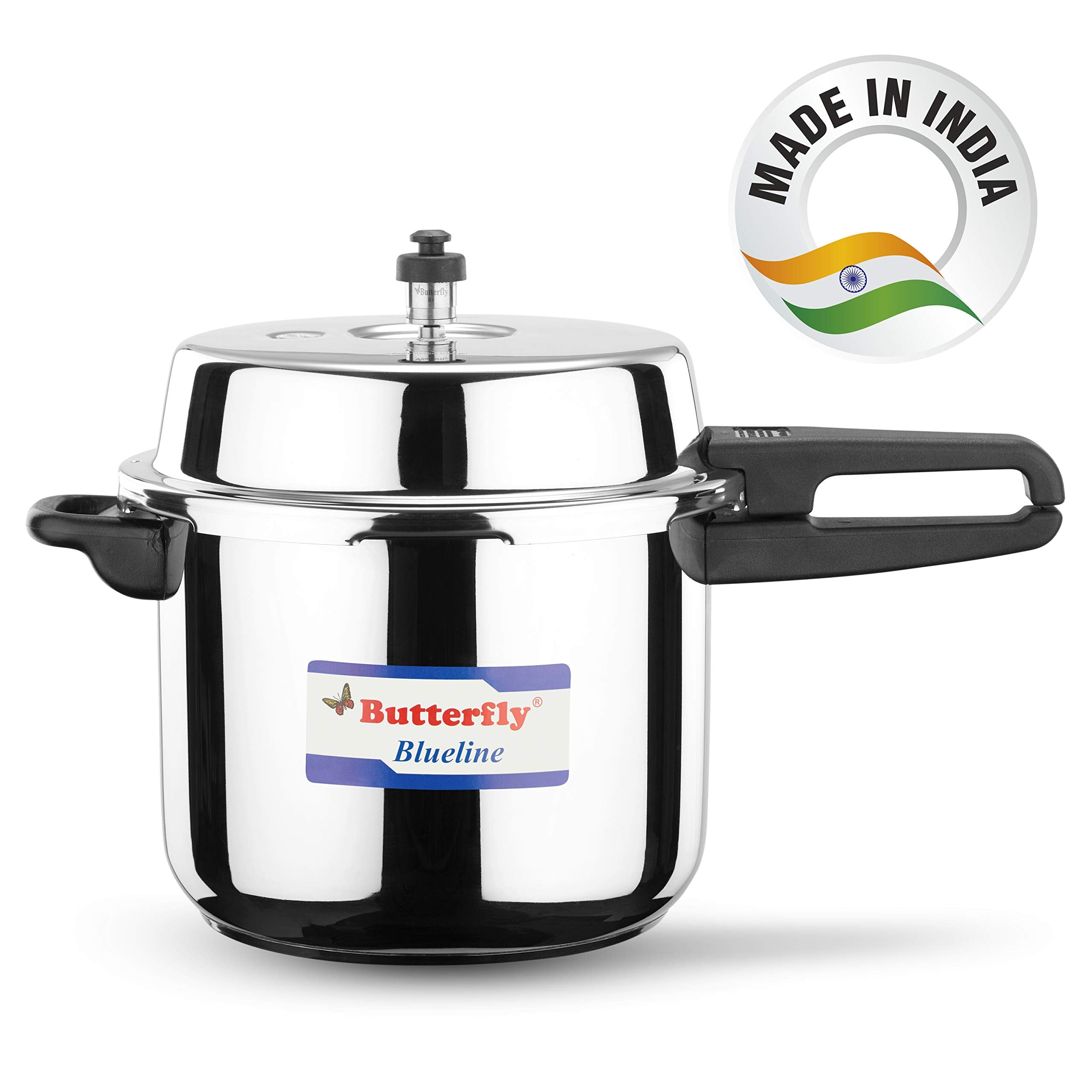 Butterfly BL-10L Blue Line Stainless Steel Pressure Cooker, 10-Liter